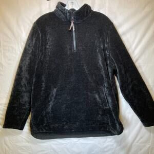 32 Degrees Heat Blue Heathered Fleece Half Zip Pullover Women's Large